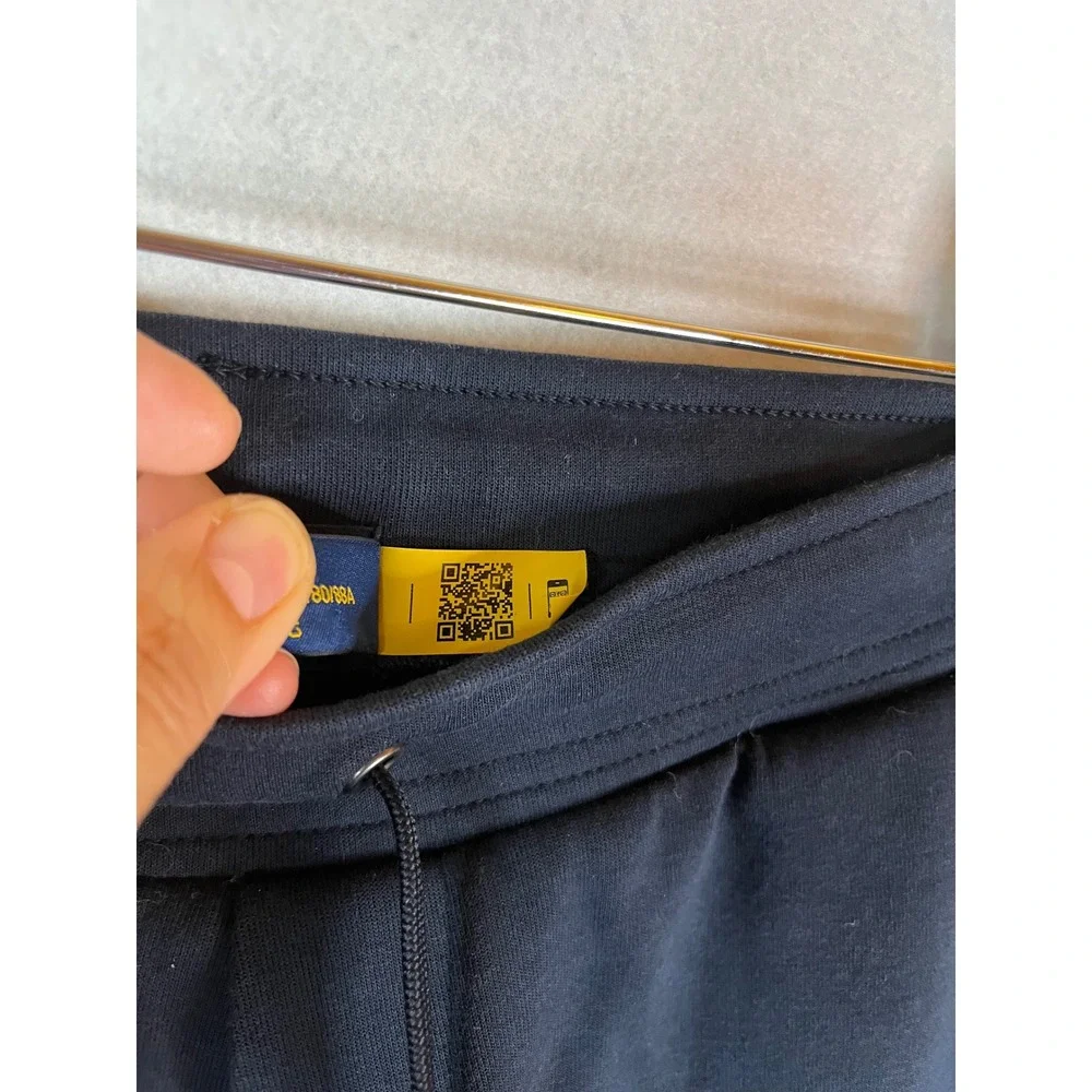 Polo Ralph Lauren Men's L Double Knit Cargo Jogger Pants Navy‎ Blue